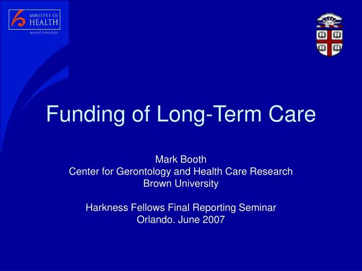 funding of long term care