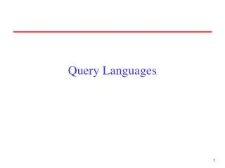 Query Languages