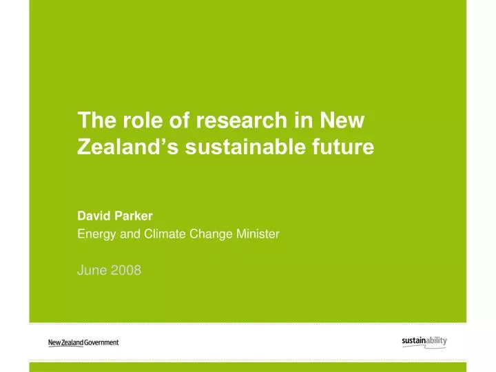 the role of research in new zealand s sustainable future