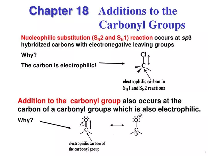 chapter 18 additions to the carbonyl groups