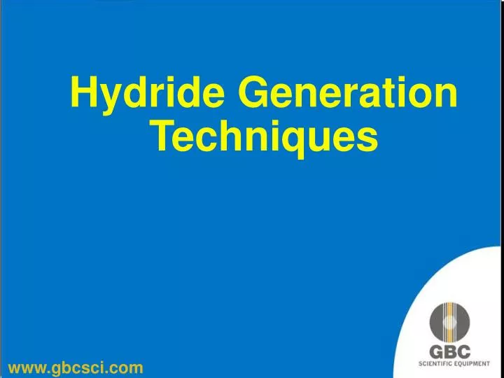 hydride generation techniques