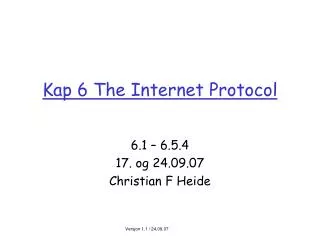 kap 6 the internet protocol