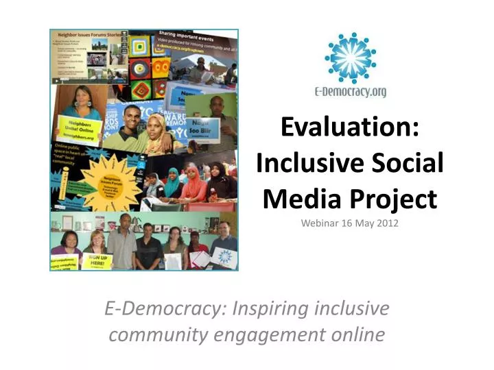 evaluation inclusive social media project webinar 16 may 2012