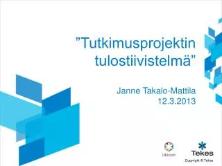 tutkimusprojektin tulostiivistelm