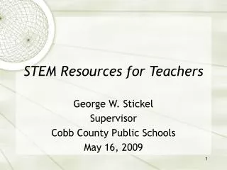 STEM Resources for Teachers