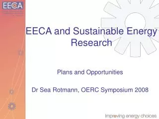 EECA and Sustainable Energy Research