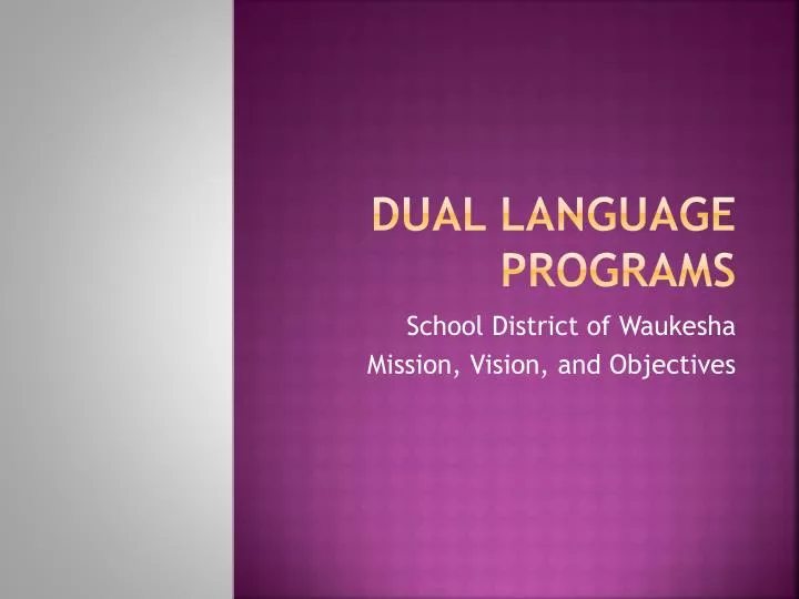 dual language programs