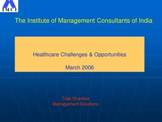 The Institute of Management Consultants of India