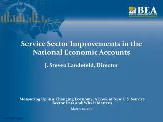 Service Sector Improvements in the National Economic Accounts