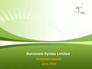 Banswara Syntex Limited