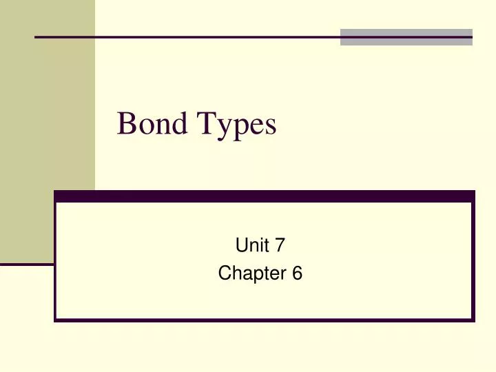 bond types
