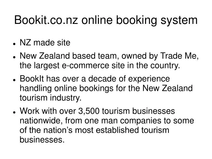 bookit co nz online booking system
