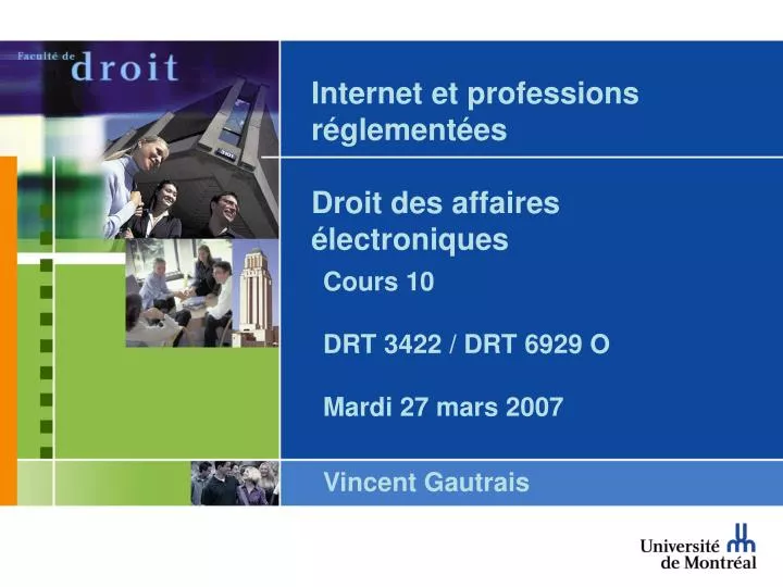 internet et professions r glement es droit des affaires lectroniques