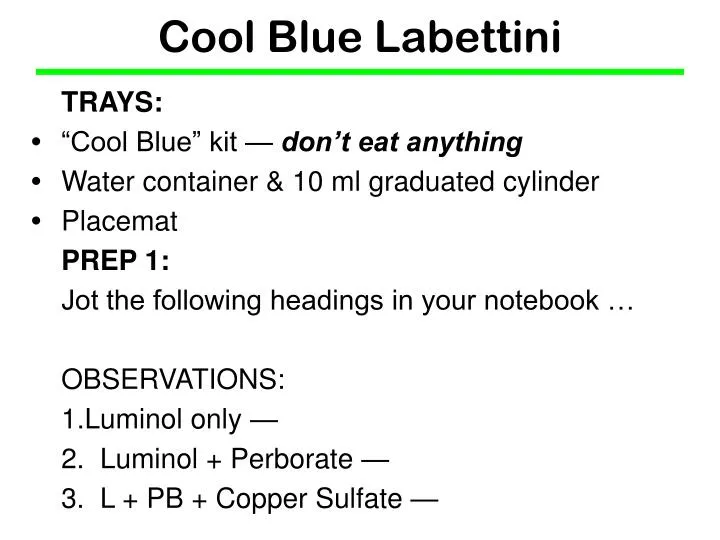 cool blue labettini