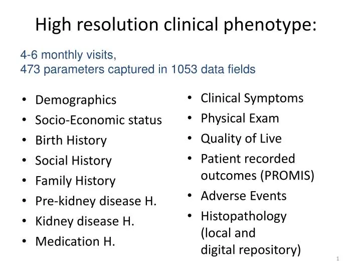 high resolution clinical phenotype