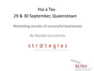 Hui a Tau 29 &amp; 30 September, Queenstown