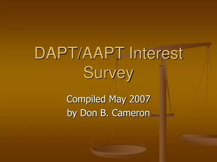 dapt aapt interest survey
