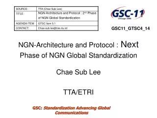 NGN-Architecture and Protocol : Next Phase of NGN Global Standardization