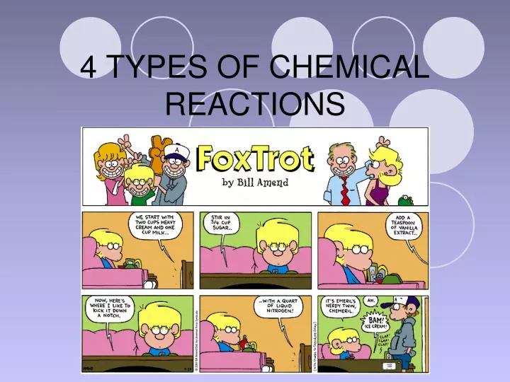 PPT 4 TYPES OF CHEMICAL REACTIONS PowerPoint Presentation Free 