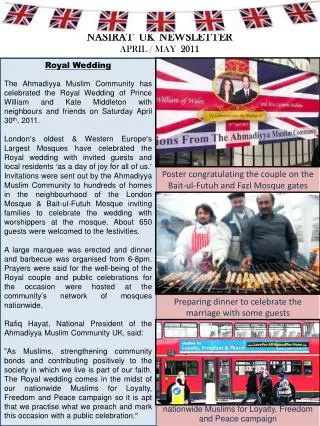 NASIRAT UK NEWSLETTER APRIL / MAY 2011