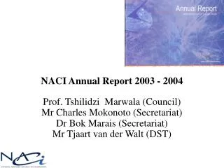 NACI Annual Report 2003 - 2004