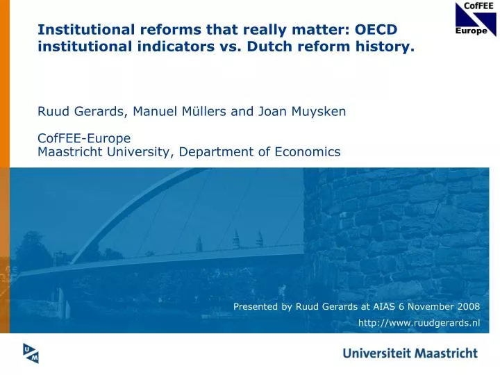 institutional reforms that really matter oecd institutional indicators vs dutch reform history