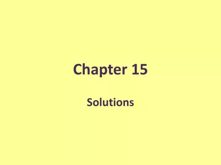 PPT - Chapter 15 PowerPoint Presentation, Free Download - ID:4396547