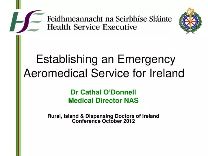 establishing an emergency aeromedical service for ireland