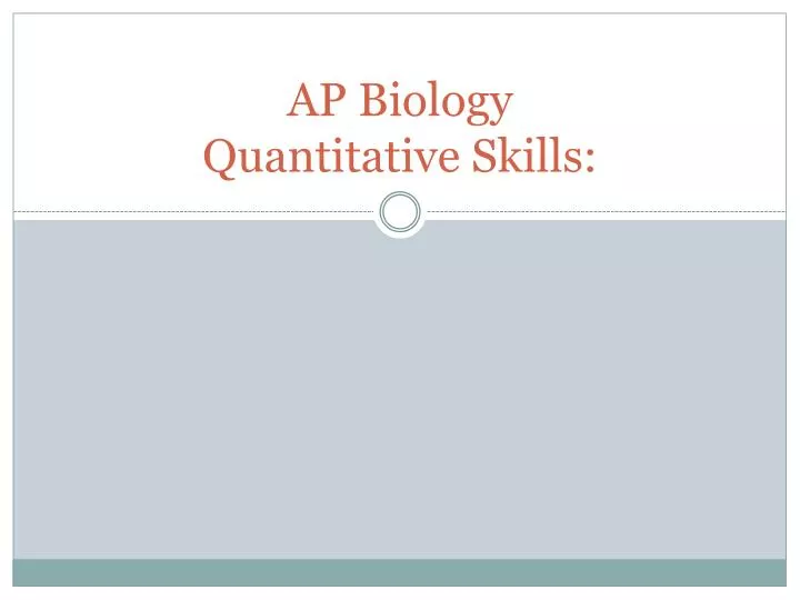 ap biology quantitative skills