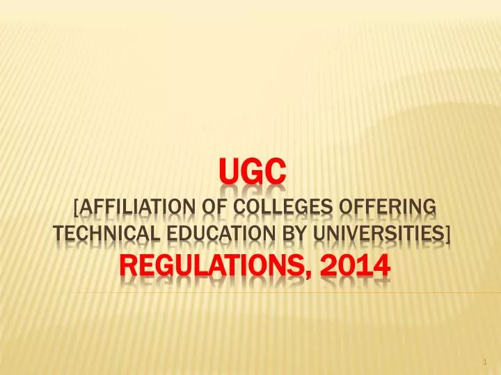 ugc affiliation of colleges offering technical education by universities regulations 2014