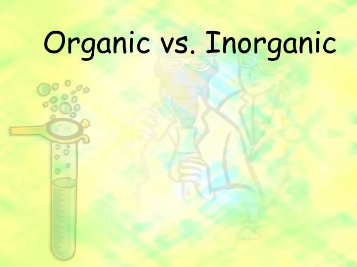 organic vs inorganic