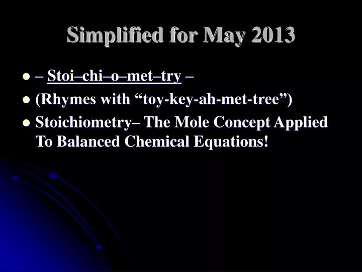 simplified for may 2013