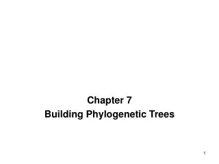 Chapter 7 Building Phylogenetic Trees