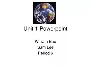 Unit 1 Powerpoint
