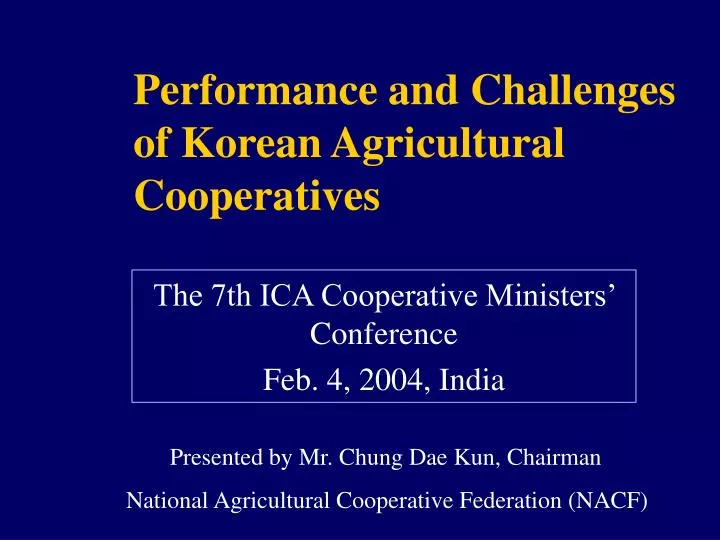 performance and challenges of korean agricultural cooperatives