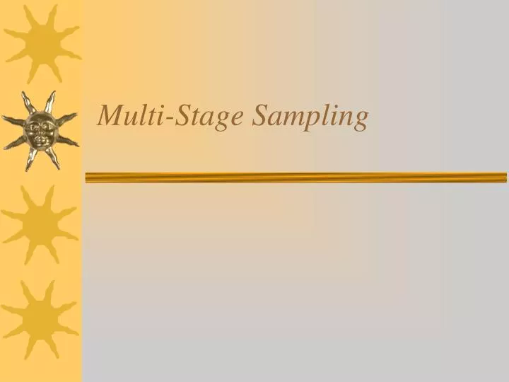 multi stage sampling