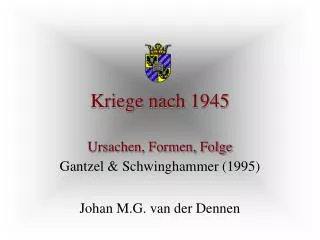 kriege nach 1945