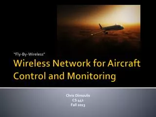 Wireless Network for Aircraft Control and Monitoring