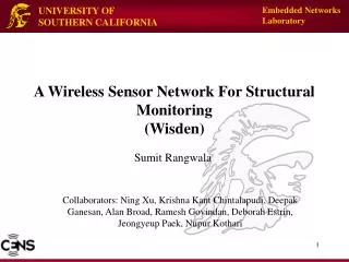 A Wireless Sensor Network For Structural Monitoring (Wisden)