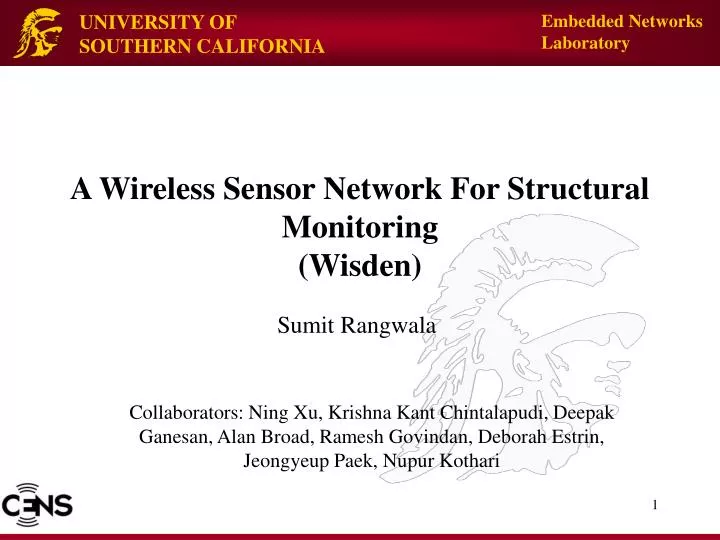 a wireless sensor network for structural monitoring wisden