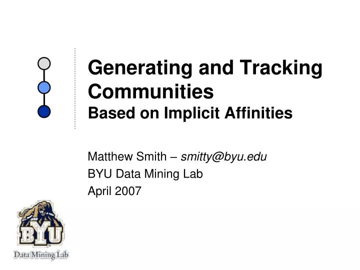 generating and tracking communities based on implicit affinities