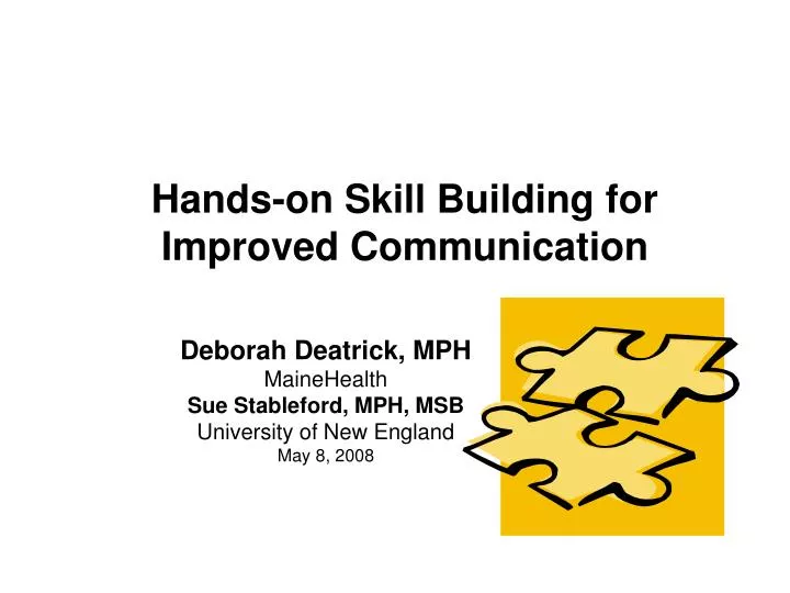 hands on skill building for improved communication