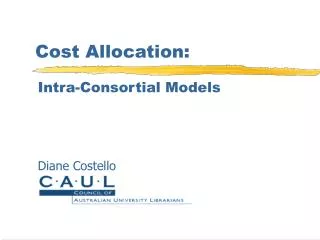 Cost Allocation: