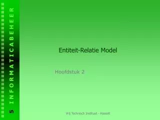entiteit relatie model