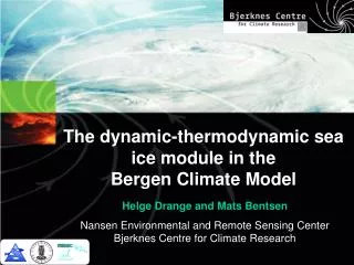 The dynamic-thermodynamic sea ice module in the Bergen Climate Model