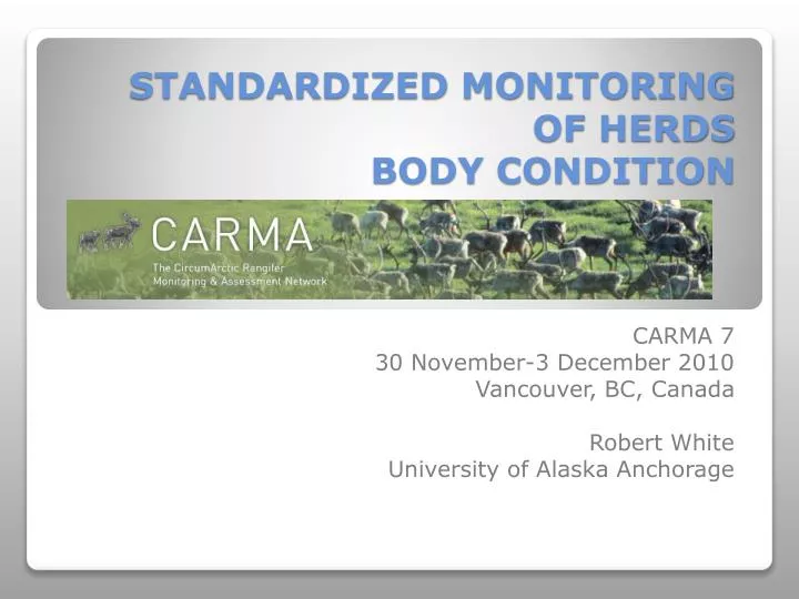 standardized monitoring of herds body condition