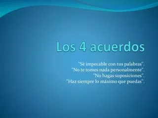 los 4 acuerdos