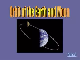 Orbit of the Earth and Moon