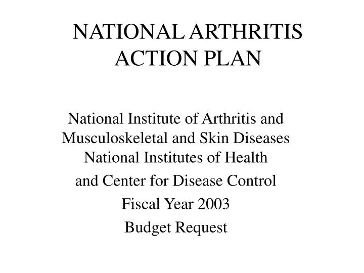 national arthritis action plan