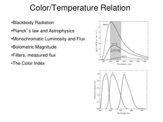 Color/Temperature Relation